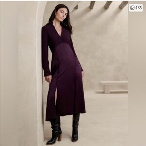 Banana Republic Deep Purple Midi Dress